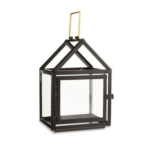 walmart christmas metal house lantern|Black Metal House Lantern Christmas Decoration, 9 in, by.